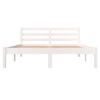 VidaXL Cadre de lit Bois de pin massif 135x190 cm Blanc double