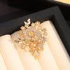 Luxury Brooches for Women Men Exquisite Crystal  Rhinestone Flower Bouquet Brooch Pin Wedding Party Banquet Jewelry Accessories