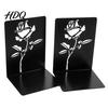 L-shaped Bookend 2PCS Metal Bookends L-Shaped Reinforced Support Book Holder with Non-Slip