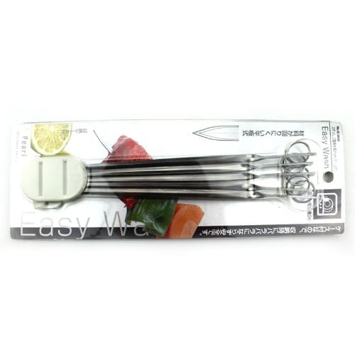 Pearl Metal Grill Skewers, 21cm, Stainless Steel, Easy Wash, C-8666
