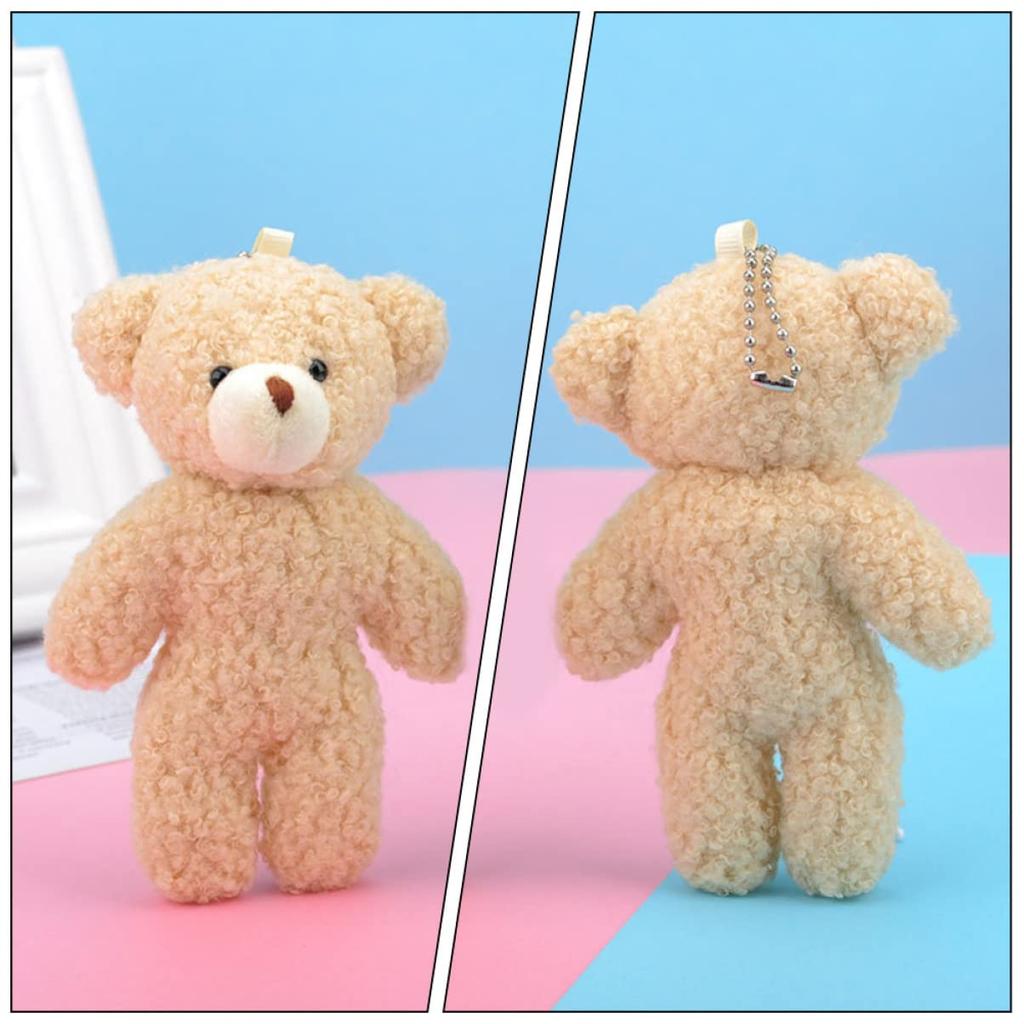 EXCEART Set of Mini Plush Bears for Bag Keychain Plush PP Cotton Soft Cute Gifts for Day and Christmas 32-Piece Girls, Charms, Pendants, Toys, Design,