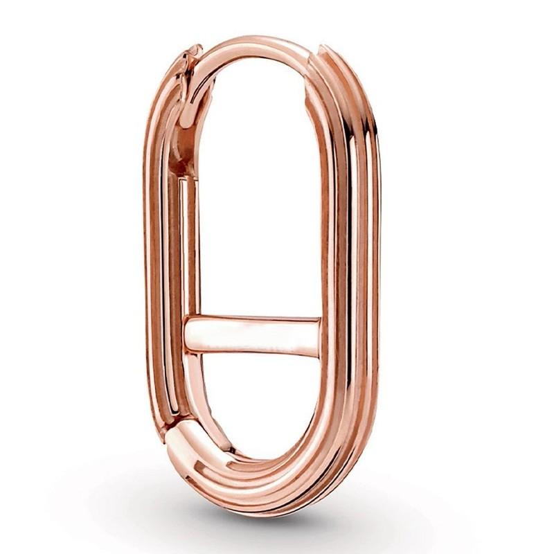 Authentic 925 Sterling Silver Pave Link ME Cool Banana Moon Power Light Me Up Hoop Earring For Women Birthday Gift Jewelry