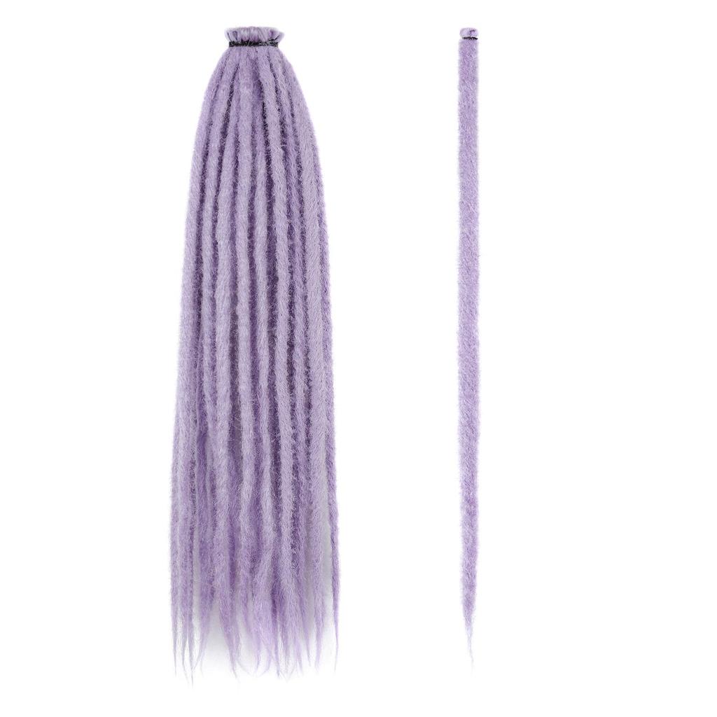 24-Inch Single Strand European & American Felt Dreadlocks Wig – Hand-Crocheted Extensions for Street Dance