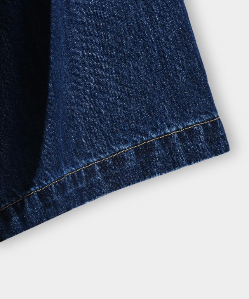 Dimiteulibeullaeg Bio Western Denim Short Sleeve Shirt_Indigo