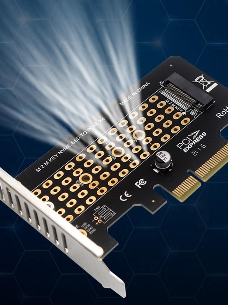 M.2 NVME To PCIe 3.0 X4 Adapter Up To 32Gbps PCI-E GEN4 for Desktop PC for 2280/2260/2242/2230 M.2 NVMe SSD