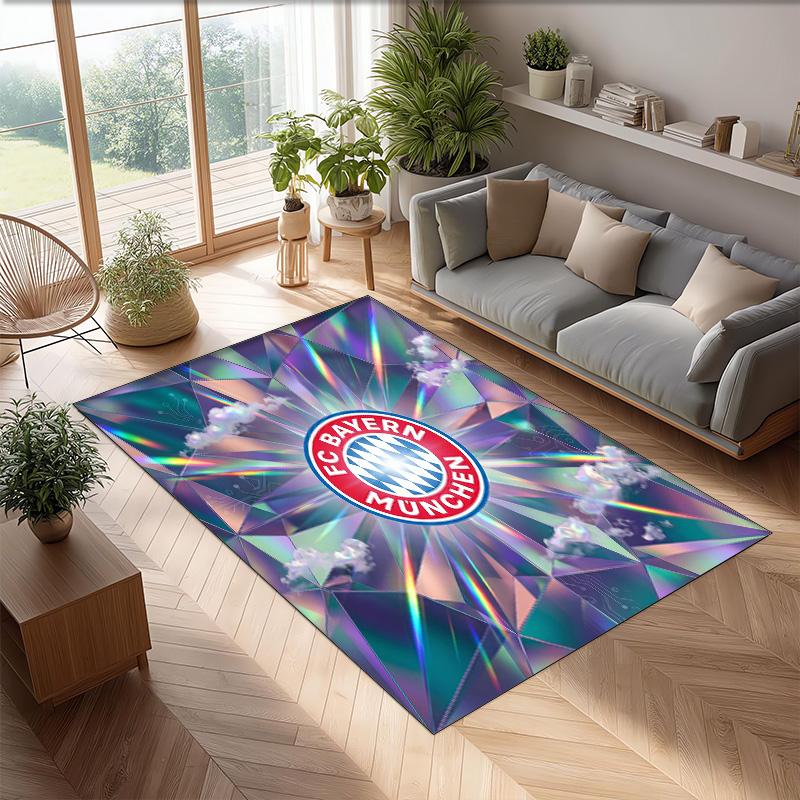 Bayern Munich Printed Flannel Area Rug Non Slip Soft Polyester Floor Carpet Indoor Decor Mat for Bedroom Living Room Sofa Game Room Home Decoration
