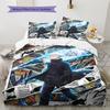 Satoru Gojo Pattern Bedding Quilt Set  Home Decoration  Gift (1 * duvet cover + 2 * pillowcase  without core)