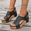 Plus Size Wedge Sandals Fall 2025 New Fishmouth Platform Heightened Side Space Sandals