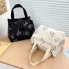 Fashion Butterfly Printed Versatile Handbag Office Worker Travel Picnic Lunch Tote Bag Outdoor Mountaineering Bag Christmas Gift