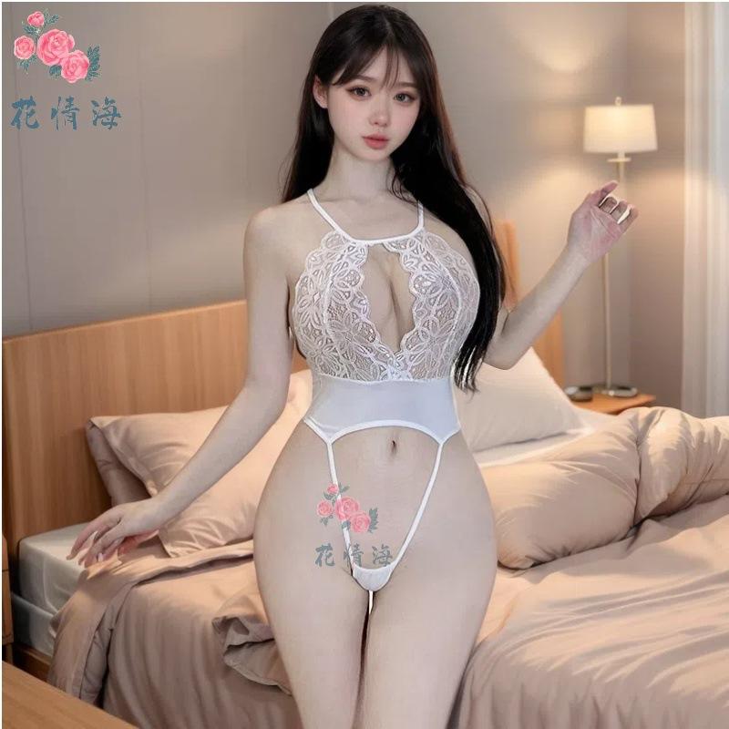 Sex lingerie sexy small chest onesie seduction bed free transparent bed passion