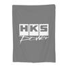 HKS Vintage Logo Blanket Soft Warm Flannel Throw Blanket Bedspread for Bed Living room Picnic Travel Home Couch