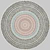 Mandala Print Round Carpet Nordic Modern Living Room Anti-Slip Rug Coffee Table Foot Pad Bedroom Floor Mats Bay Window Chair Mat