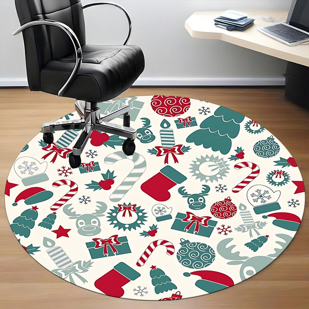 1pc Christmas Decorations Carpet for Office, Non-slip, Soft and Durable Office Rug, Perfect for Office yy260128096