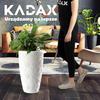 KADAX Donica Z Wkładem Doniczka Ogrodowa Biała 48,5cm