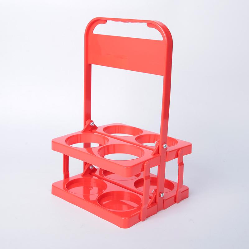 Suport portabil din plastic pentru 6 sticle de vin și bere cu opțiune de logo personalizat