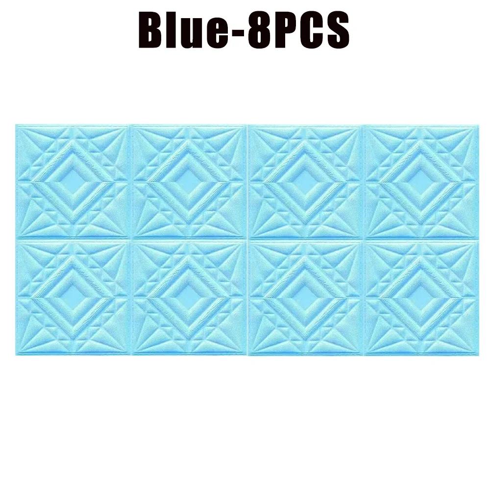 30x30CM DIY 3D Wall Panels Stickers Self Adhesive Waterproof Wallpaper Retro Sticker for Home Living Room Bathroom Decoration