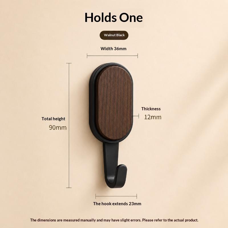 Wood Grain Wall Hooks Self Adhesive Key Coat Bag Hanger Hook Bathroom Kitchen Door Robe Towel Storage Rack Hook Accessories