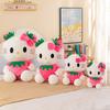 Kt Cat Strawberry Plush Doll Cotton Filling Soft Animal Toy For Home Gift Use