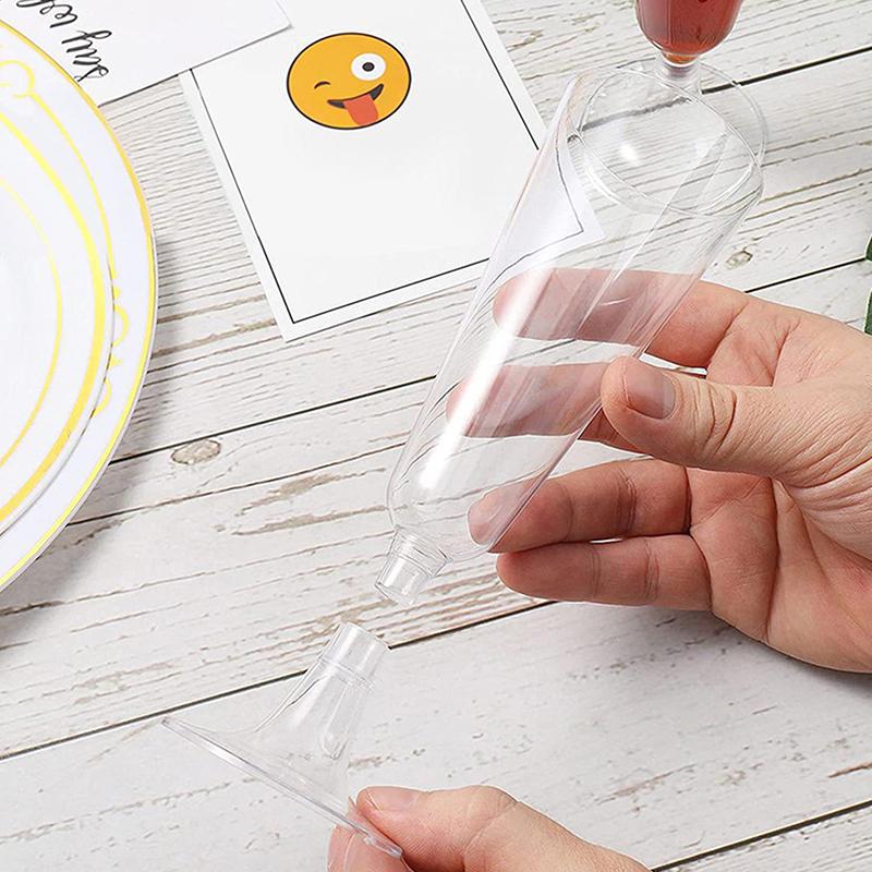 1/10Pcs Plastic Disposable Clear Champagne Cocktail Glasses Wine Cups Birthday Party Wedding Anniversary Festival Drinkware