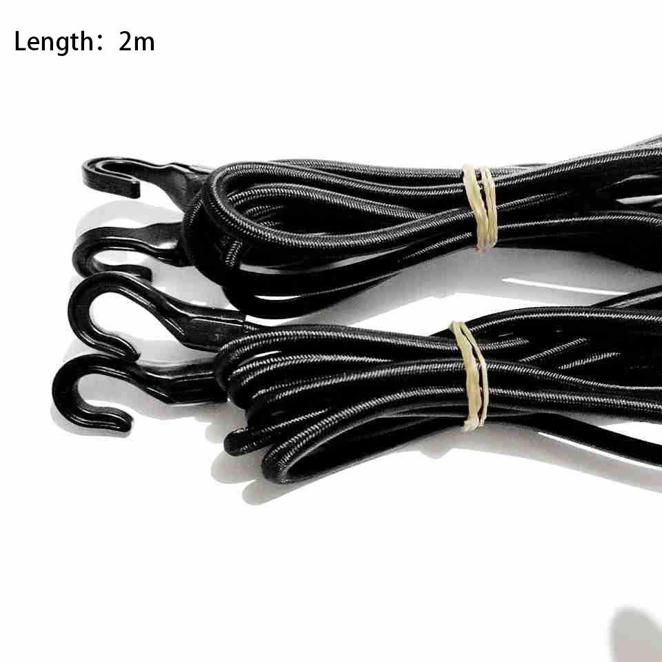 1m/1.5m/2m Heavy Duty Elastic Bungee Shock Cord Strap Stretch Plastic Hook Car Luggage Tent Kayak Boat Canoe Bikes Rope Tie
