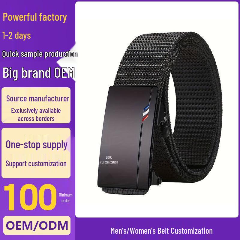 Nylon Automatic Buckle Belt - Outdoor Tactical Workwear Belt for Men 130 cm