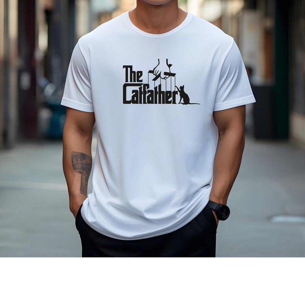 26 The Catfather Tshirt, Men&039;s Cat Shirt, Cat Dad Tee, Cat T-Shirt Men, Catfath Unisex T-Shirt M