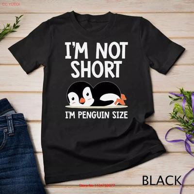 Im Not Short Penguin Size Cute Lover S T Shirt All Vintage Washed Comfortable Streetwear Slightly Stretched Stylish Homme