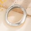 Ingemark Punk Heavy Metal Chunky Smooth Open Spring Bangles for Women Creative Wide Cuff Bracelet Grunge Jewelry Steampunk Men