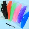 Dustproof Document Holder 11 Hole Clear File Folder for A4 Binders, Colorful Plastic with Project Organizer Snap Button & Label Slot, Transparent