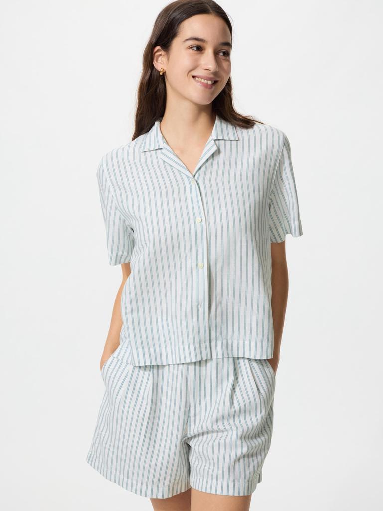 Uniqlo Linen Cotton Short Pants  Stripe 