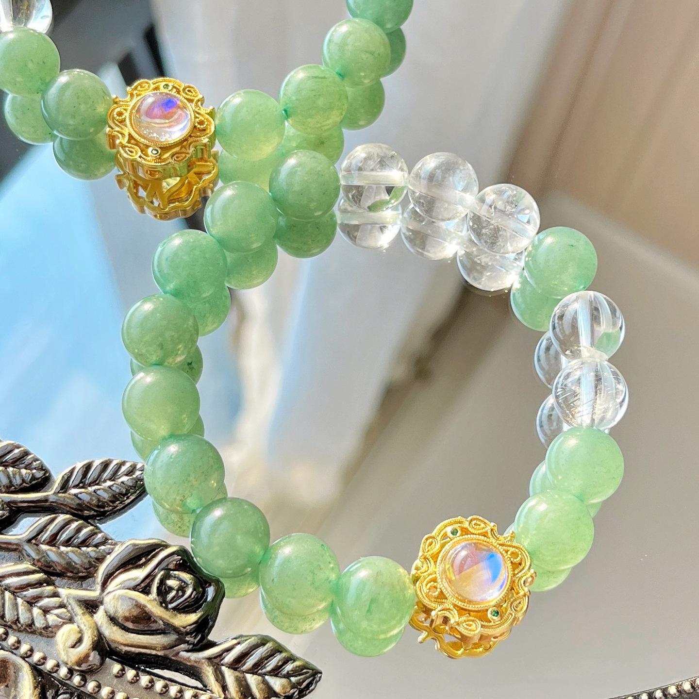 10Mm Summer Refreshing Dongling Jade Natural White Crystal Bracelet Bracelet