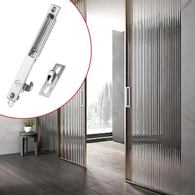 Sliding Door Lock Safe Heavy Duty,Silver Barn Angle Latch Hardware for Bathroom