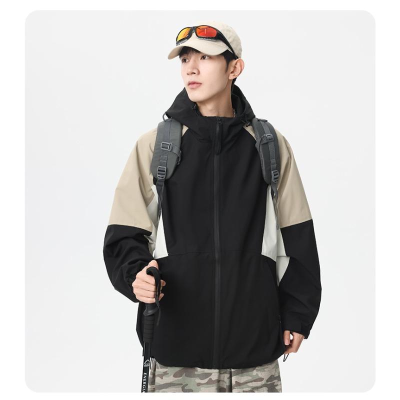 

Свободные куртки Спортивная одежда для активного отдыха Весенние и осенние куртки Мужские и женские куртки 3XL чёрный