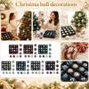 Christmas Ball Ornaments 6 Set, Electroplated Painted Hanging Tree Decorations with Gift Box