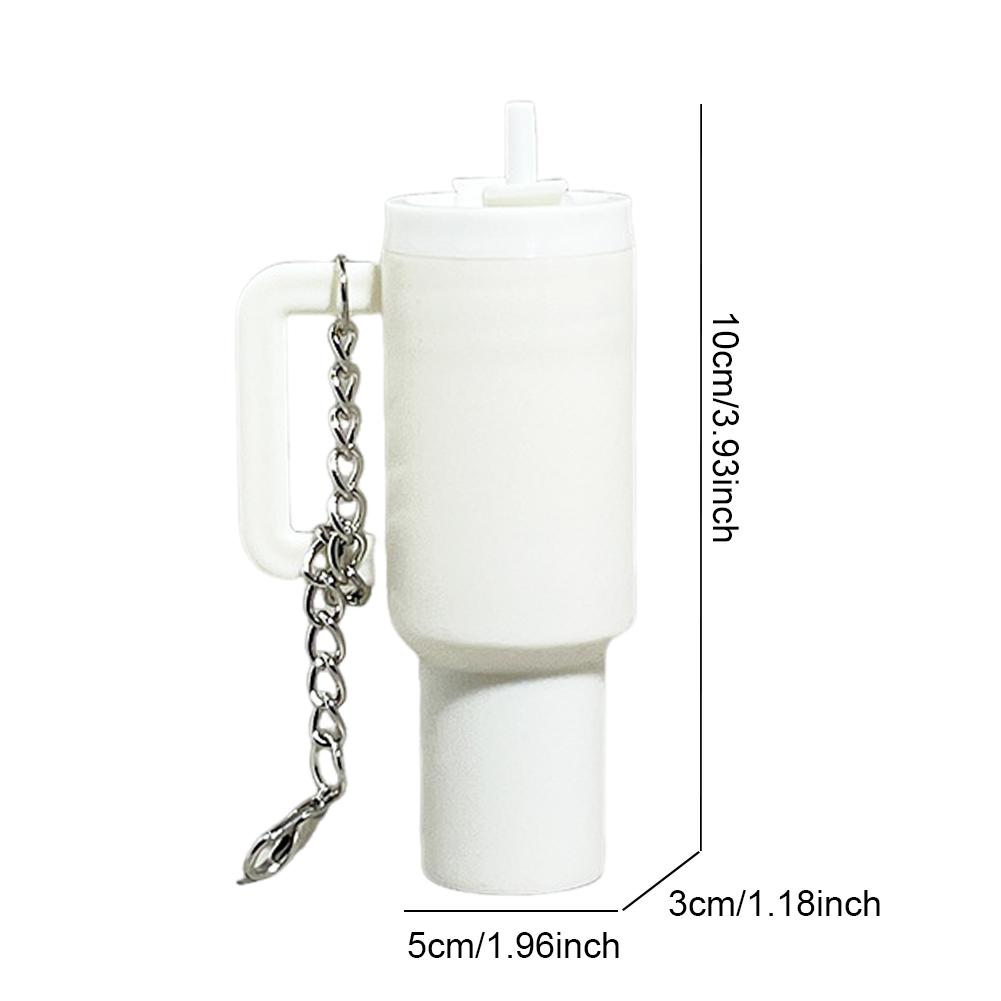 Mini Cup Keychain Lip Balm Keychain Cute Tumbler Key Ring Chapstick Holder Keychain Handbag Charms Key Ring for School Bag