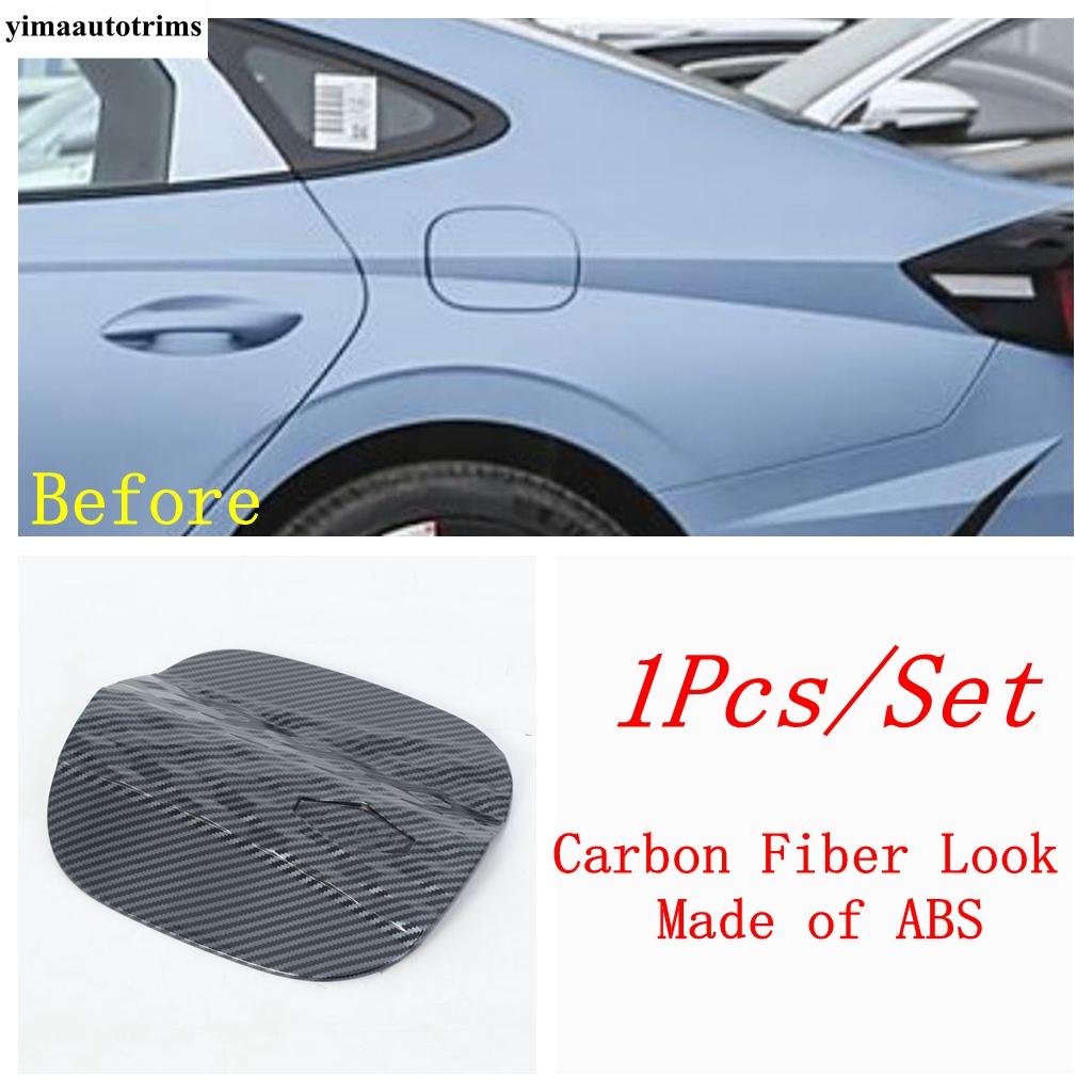 Rear Fog Lamp Eyebrow Strip / Rearview Mirror / Door Handle / Fuel Tank Cover Trim Accessories For Hyundai Sonata 11th 2024 2025 Fuel Tank Cap