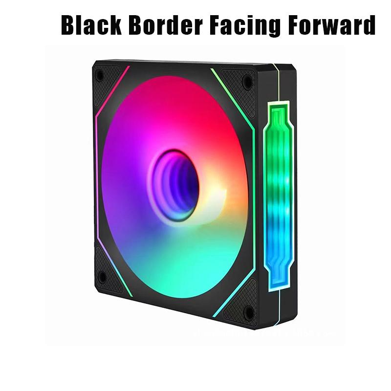 12Cm Argb 4 Pin Computer Case Fan Quiet Cooling 12V Large Air Volume 800-1600Rpm For Desktop Gaming Pc Build