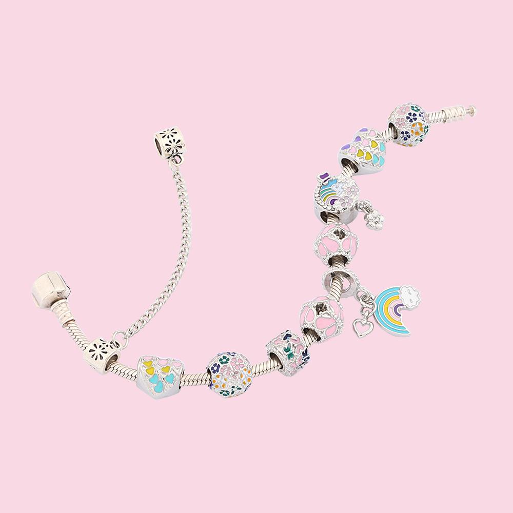 S925 Silber Charm Perlen Schlangenknochen Kette Armband Set mit Sicherheitskette Modemarke Edlen Schmuck Geschenk