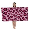 Classic Leopard Print Beach Towel Polyester Quick Dry Sand Free Swim Bath Towel for Women Sexy Animal Pattern Summer Pool Travel