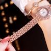 Trendy Women's Starry Steel Band Diamond Wristwatch