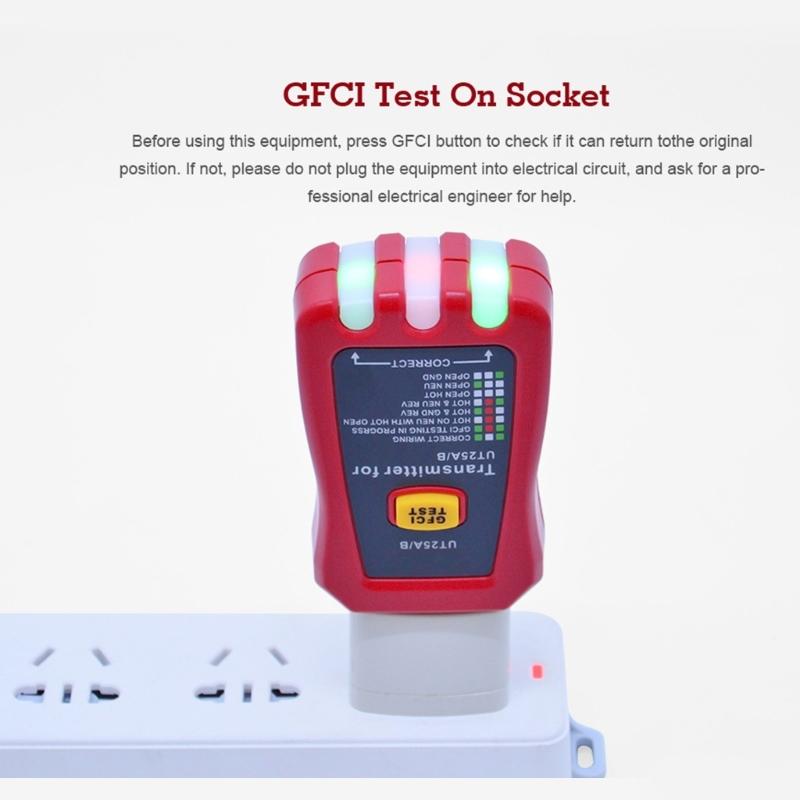 AC90-120V Circuit Breaker Finder Tracer Tool Set with Electrical Integrated GFCI Outlet Socket Tester Beeper Indication