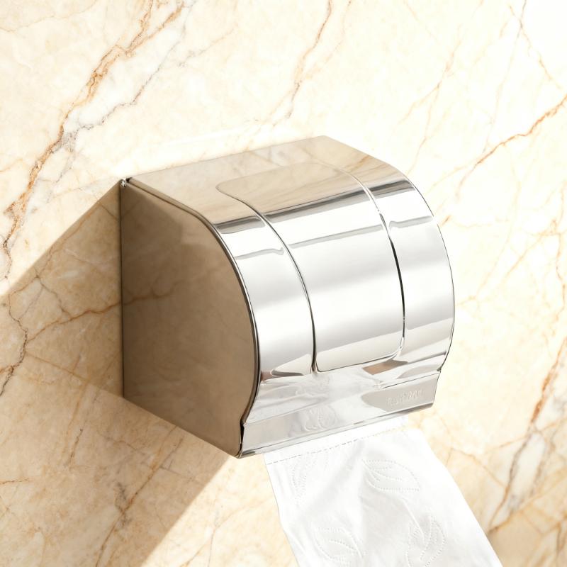 Paper Holder Toilet Waterproof Tissue Box Stainless Steel Tissue Holder Toilet Toilet Accessories Toilet Roll Paper Dispenser