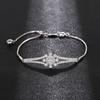 CAOSHI Delicate Adjustable Bracelet for Women Two Color Available Cubic Zirconia Daily Wearable Jewelry Shiny Party Accessories