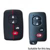 Smart Silicone Key Fob Remote Cover Case Housing Mount Fit For Toyota Rav4 Land Cruiser Camry Highlander Prado Prius 4 Buttons