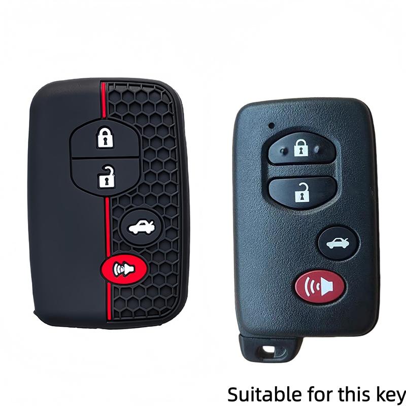 

Remote Silicone Key Fob Case Cover Shell Holder For Toyota RAV4 Land Cruiser Camry Highlander Prado Prius 4 Buttons
