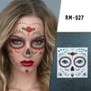 Autocollants de Tatouage Faciale Halloween & Jour des Morts Transfrontaliers - Autocollants Maquillage de Fête Florale