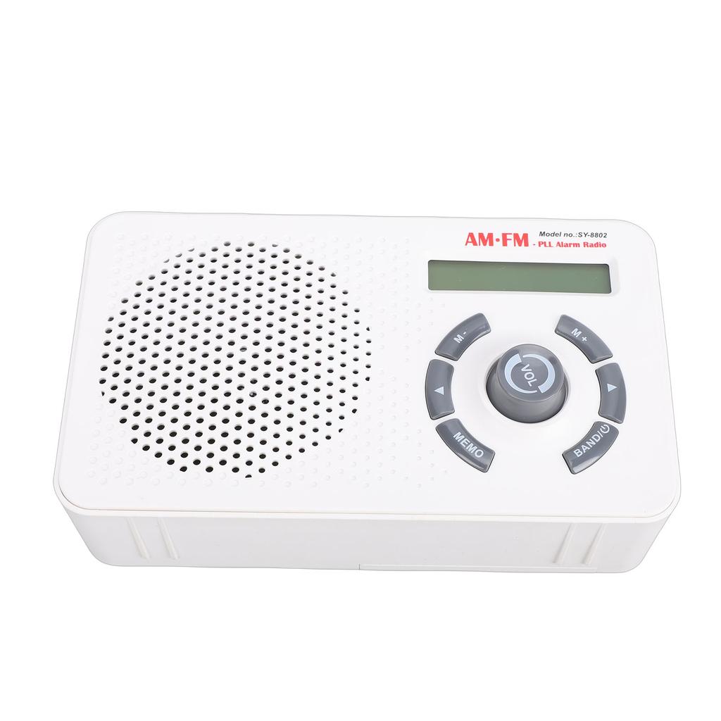 Radio Speaker AM FM LED Display with Earphone Port Portable for Home Beach Hot Tub Bathroom Outdoor