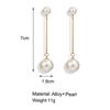 Boucles d'oreilles pendantes simples à perle unique vintage pour femme Boucles d'oreilles élégantes