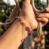 Damen Armband Unregelmäßige Natursteinperlen Verstellbare Länge Armband Bequem zu tragen Handgelenk Vielseitiges Accessoire