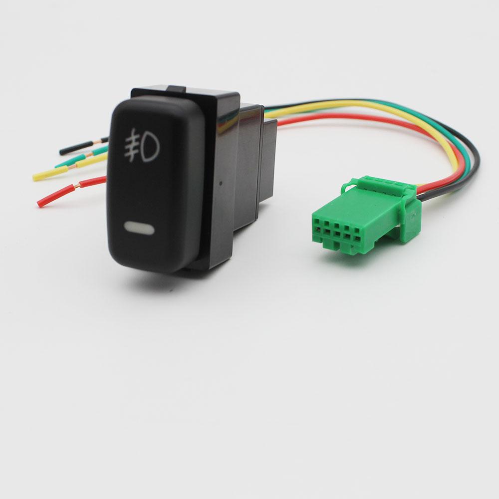 Red LED Fog Light switch Push button For Mitsubishi Pajero Triton ASX Lancer Zinger Fortis Galant DRL on off control accessories Front fog light